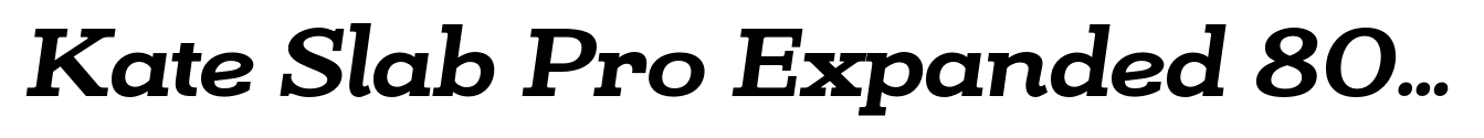 Kate Slab Pro Expanded 800 Extra Bold Italic image